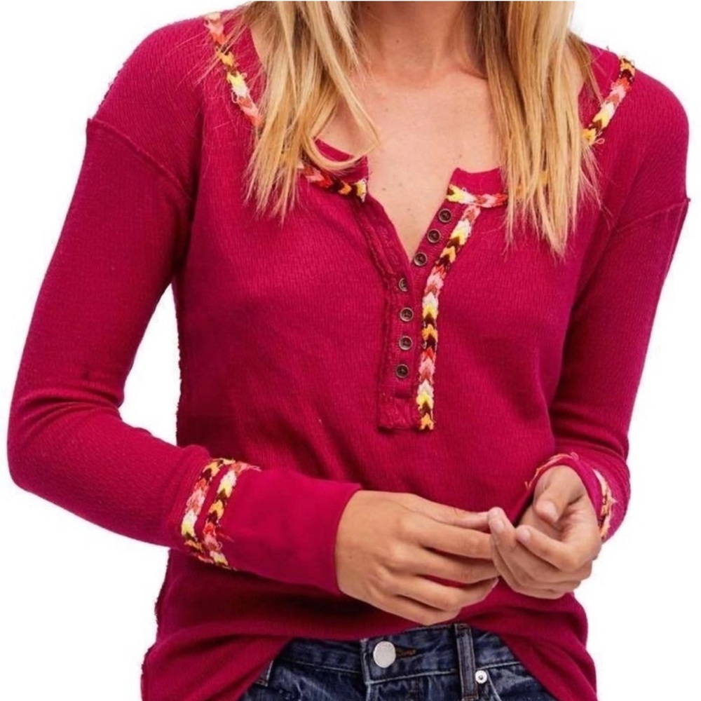 Free people waffle top